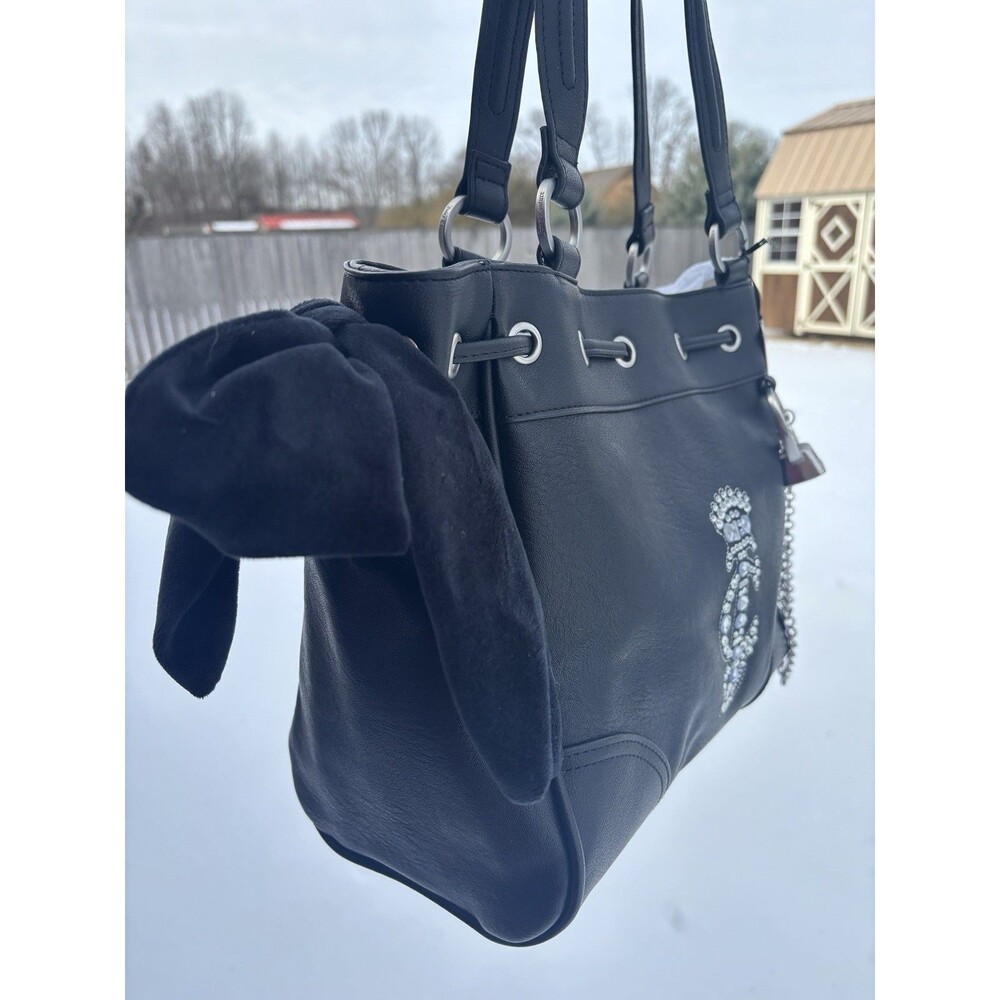 Juicy Couture Daydreamer Crown Tote Black Liquorice Chic NWT VIRAL - Picture 7 of 7